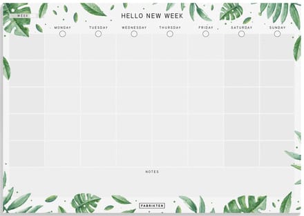 Fabrikten Weekplanner Botanisch - A4 - Engels - Familieplanner
