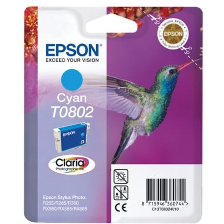 Inktcartridge epson t0802 blauw