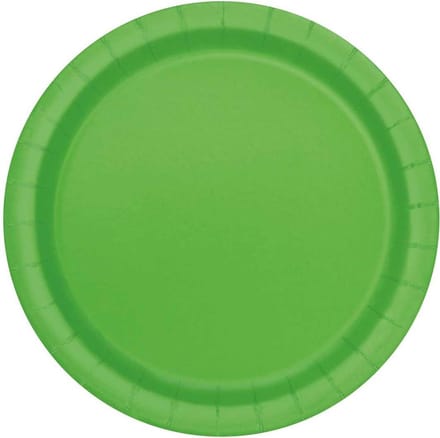 Unique Feestborden Lime 22,8 Cm 16 Stuks