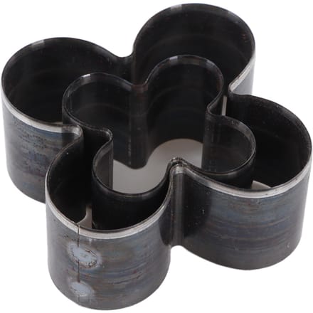 2 Pièces Matrice de Coupe Cuir Fleur Acier Allié Tranchant Forme Fleur 4 Feuilles Moule de Poinçonnage Creux pour Cuir black