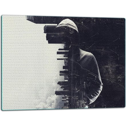 TMK ArtDeko - Snijplank van Glas - 52x40cm - Wit - Inductiekookplaat Bescherming - Antislip