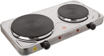 Dubbele Kookplaat - Elektrische Plaat - Extra Koken - Individuele Temperatuurregeling - 51 x 28.5 cm - RVS