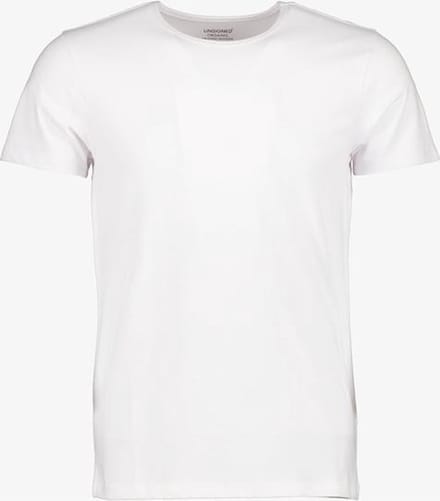 Unsigned heren T-shirt wit ronde hals - Maat S