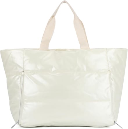 Gewatteerde Dames Tas - Puffy Schoudertas - Sport en Reizen - Waterafstotend Nylon - 43x21x32 cm - Wit