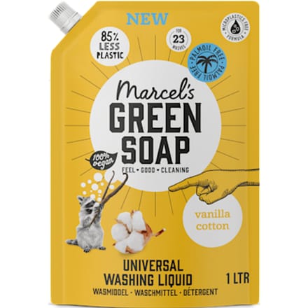 Marcel's Green Soap Wasmiddel Navul Vanille & Katoen 23 Wasbeurten 1 liter