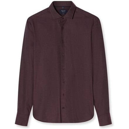 OLYMP Signature Casual Overhemd, Tailored Fit, Kent, Bordeauxrood