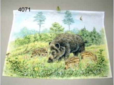 Geharo Theedoek wild zwijn - katoen - 50 x 70 cm