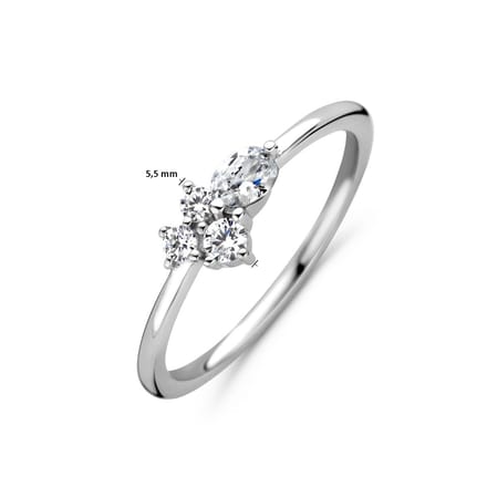 Gerhodineerd Zilver Ring Met Zirkonia 1337643