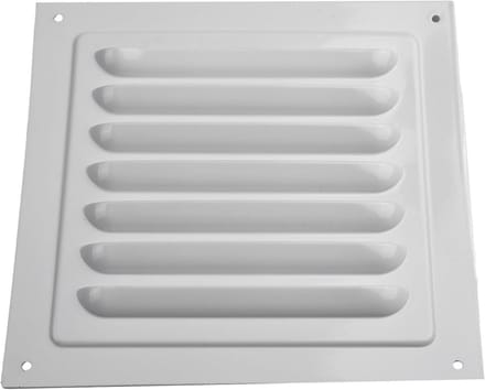 Vierkante Ventilatieopening Afdekking met Insectenhor - Wit Aluminium Rooster