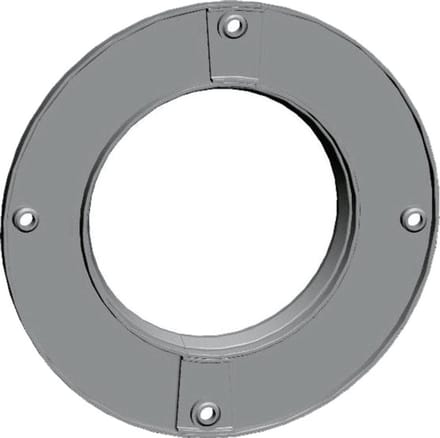 Wolf Rozet DN100 binnenwand, rond tweedelig, wit, van PP, 2651736
