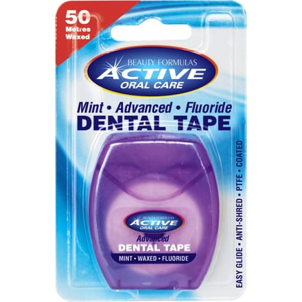 Active Oral Care Advanced Mint Fluoride Dental Tape 50 m