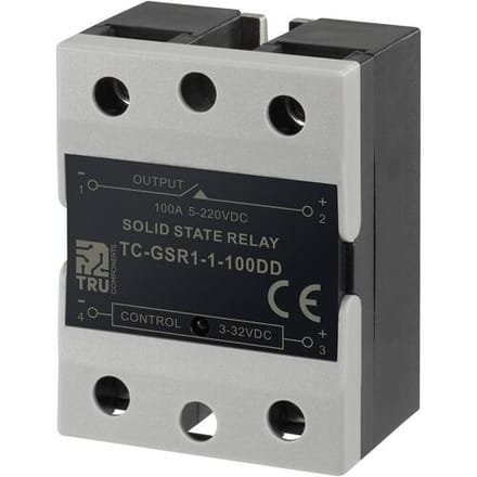TRU COMPONENTS Halfgeleiderrelais TC-GSR-1-100DD 100 A Schakelspanning (max.): 220 V/DC DC-circuit 1 stuk(s)
