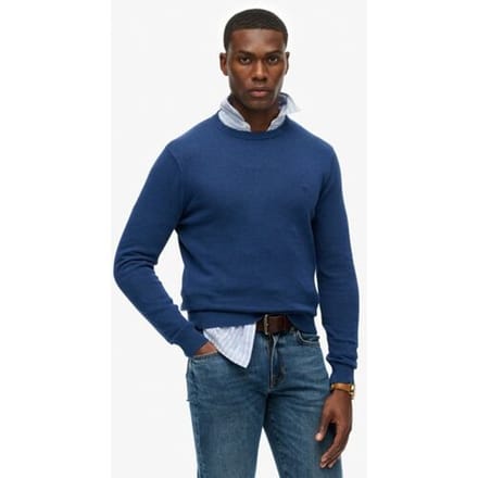 Superdry Essentials Katoenen Trui Blue Grootte: L
