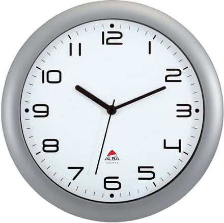 De Alba HORNEW wandklok met stille werking 30cm. Grijs