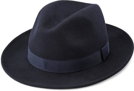 Alessandria Blauwe Wollen Fido Fedora