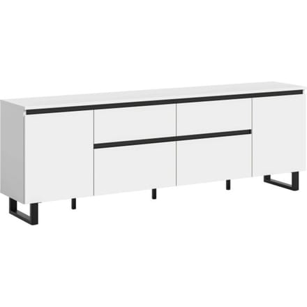 Tomasa Lowboard wit melamine Zwart - 36x188x65cm