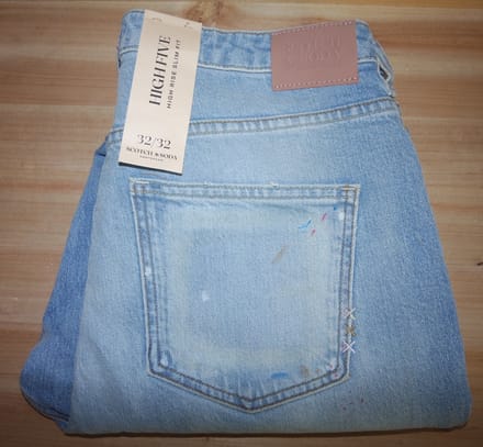 Scotch&Soda High Five High Rise Slim Fit Jeans - Blauw - Maat 32-32
