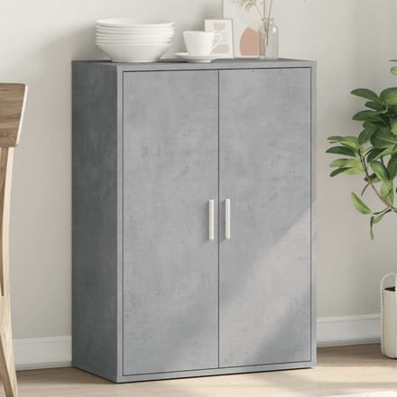 vidaXL - Dressoir - 60x31x84 - cm - bewerkt - hout - betongrijs