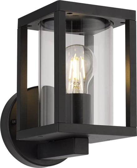 Olucia - AMALIE - Buitenmuurlamp - Zwart - Vorm: Rechthoek