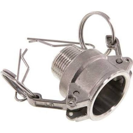 Camlock DN 20 (3/4'') Koppeling RvsR 3/4'' met buitendraad Type B MIL-C-27487