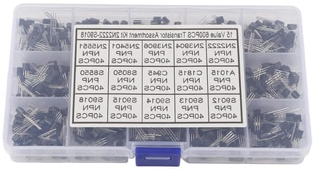 Transistor Set - Halfgeleider Componenten - Elektronische Schakelingen - 15 Verschillende Types - 600 Stuks - Niet Van Toepassing