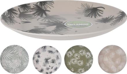 Excellent Houseware Bord plat melamine Ø20cm ( per stuk ) (1 stuk) assorti