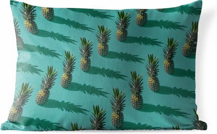 Buitenkussens - Tuin - Zomer - Ananas - Blauw - 50x30 cm