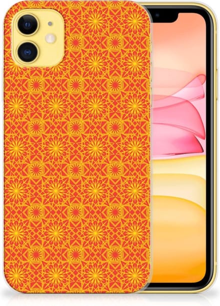 Apple iPhone 11 TPU bumper Batik Oranje