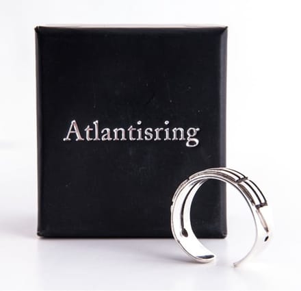Atlantis ring open zilver (heren maat)