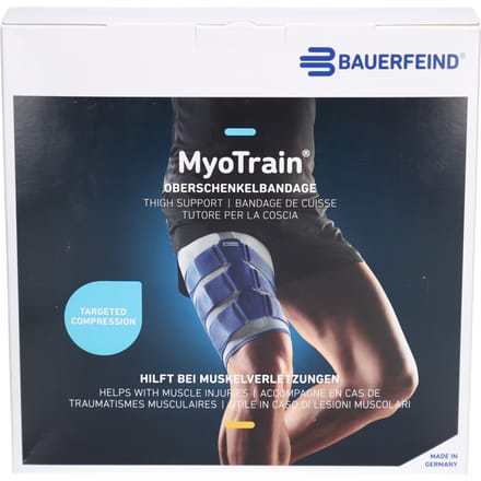 Bauerfeind MyoTrain Dijbeenbrace Bovenbeenbrace - 4 - Universeel - Grijs