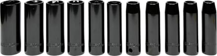 Benson 11-delige slagvaste doppenset - 10 t/m 24 mm - 1/2 inch aansluiting