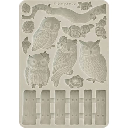 Stamperia Siliconen Mal A5 - The Owl's House - Uilen & Takken