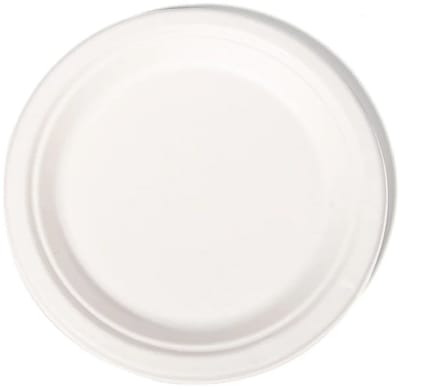 100x Bord Ø23 cm suikerriet BIO bagasse Plasticvrij 9 inch