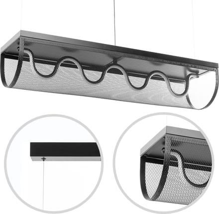 Toolight App1409-Cp Hanglamp Zwart 80X20X100Cm