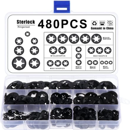Complete Set Van 480 Starlock Sluitringen En Bevestigingselementen - Perfect Voor Elke Klus!