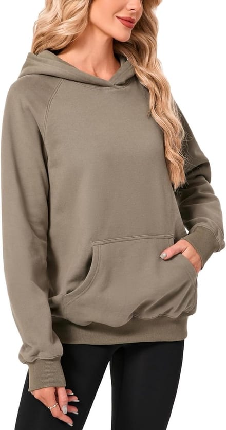 Dames Oversized Hoodie van Katoen | Comfortabele Pullover met Kap | Casual Sweater voor Herfst en Lente