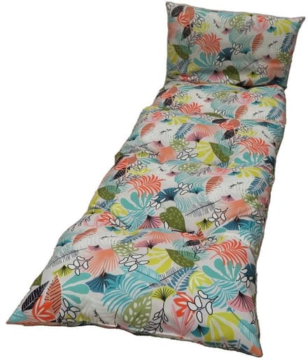 JARDIN PRIVE – Floconné zonnebankkussen – 180x56 – Blauw