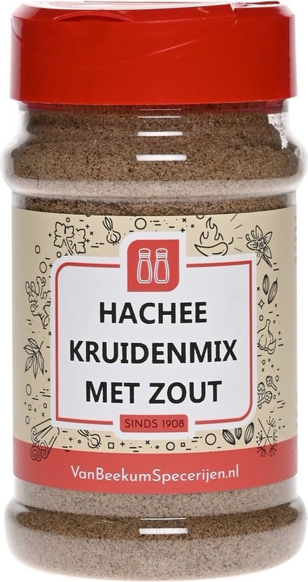 Van Beekum Specerijen - Hachee Kruidenmix Met Zout - Strooibus 250 Gram