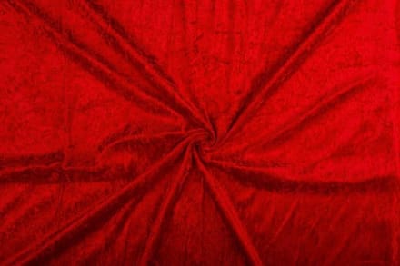 Velours de panne stof - Rood - 50 meter
