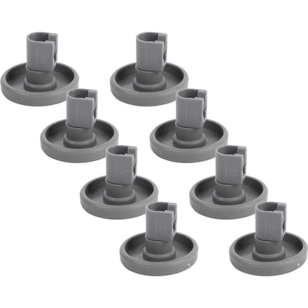 8 PCS Roue de Panier Lave-vaisselle ABS Haute Résistance Remplacement Roue Panier à Vaisselle Inférieur Lave-vaisselle gray