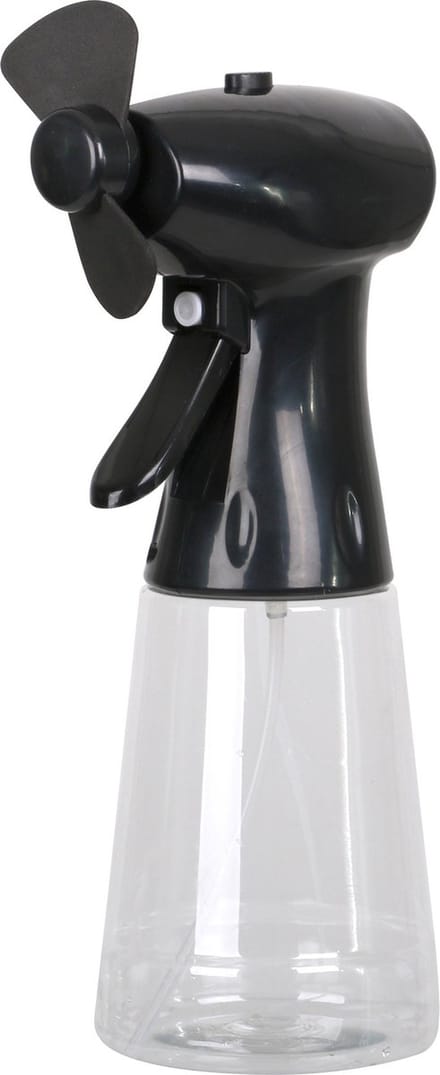 Urban Living Draagbare ventilator/waterverstuiver - zwart - 350 ml