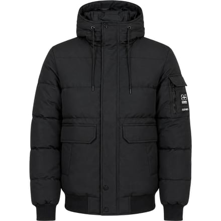 Crosshatch Milwaka polyester herenjas met lange mouwen en capuchon (Zwart)
