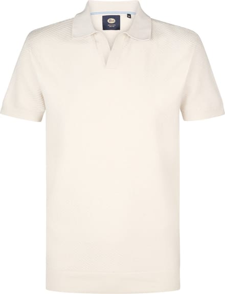 Petrol Industries - Heren Gebreide Polo Surf - Wit - Maat XL