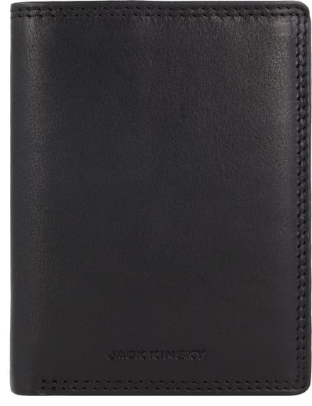 Jack Kinsky Montreal Portemonnee RFID-bescherming Leer 12 cm - Jongens - Horizontaal - schwarz