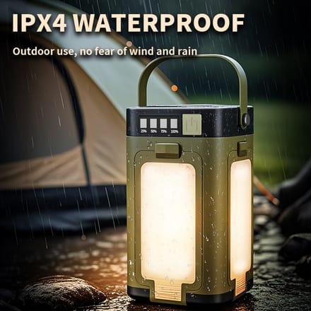 Tentlamp -Camping Lamp - Powerbank - Zonnenergie - Groen