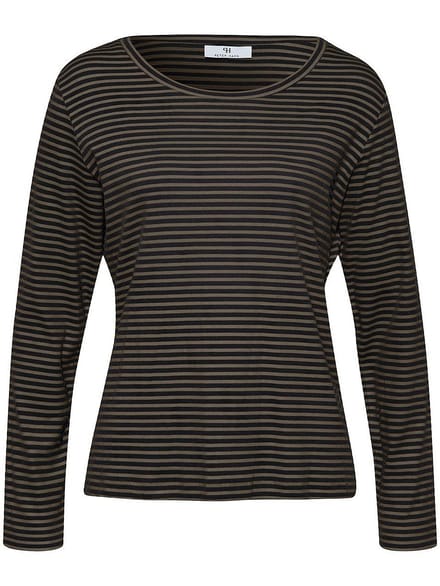 Shirt ronde hals en lange mouwen Van Peter Hahn beige