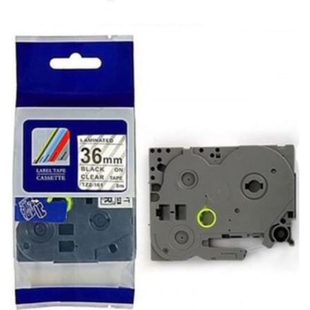 Brother TZe-M61 Tape Zwart op transparant (36 mm)