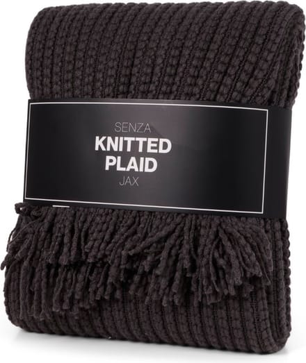 SENZA Plaid Gebreid - 150 x 130 cm - Antraciet