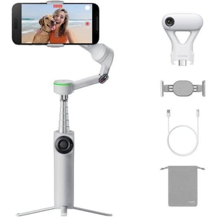 Insta360 Flow 2 AI Tracker Bundle - Stone Gray - Spotlight - Gebarenbesturing