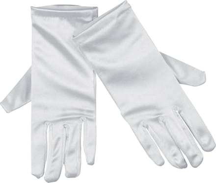 Witte korte handschoenen voor volwassenen
